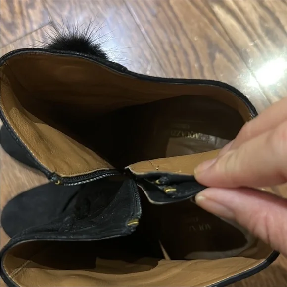Aquazzura booties with mink Pom Pom’s - Picture 6 of 11